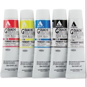 Holbein Acryla Gouache 20ml Primary Mixing Colors Set of 5